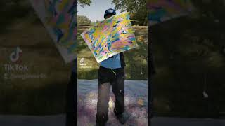 Spin Art with my drill #youtube #shorts