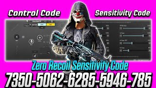 BGMI BEST 🔥 SENSITIVITY SETTINGS | BGMI SENSITIVITY CODE TODAY | BGMI ZERO RECOIL SENSITIVITY CODE.