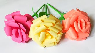 DIY easy paper rose making/paper crafts/paper flower/art and craft