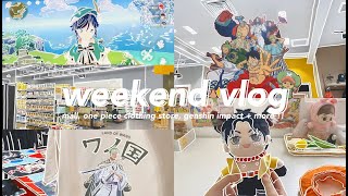 vlog ep. 5 ー korean grocery, one piece store, sk8 the infinity, genshin impact + more!!(watch in hd)