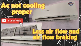 Ac not cooling proper and slow air flow  full solution // Panasonic AC