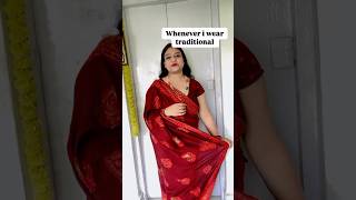 Whenever i wear traditional… my problem #comedy #comedyfilms #youtubeshorts #marriedcomedy