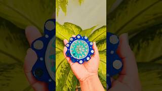 mini evil eye lippan mirror art Super easy craft for beginners #wondersoutofwaste #lippanmirrorart