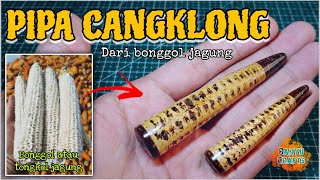 Ternyata Bonggol Jagung bisa jadi Pipa Cangklong, hasilnyapun sangat unik.