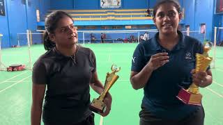 Women's Doubles Winners Speech Chai Kings Badminton Tournament #chennai