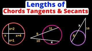 Find Lengths of Chords, Tangents, & Secants | Geometry | Eat Pi