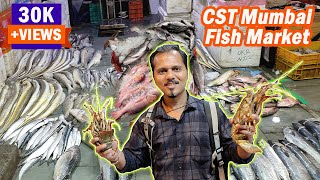 CST Fish Market Mumbai  | मुंबई मधील सर्वात मोठा  फिश मार्केट ।  Mumbai  fish market