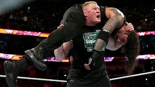 WWE raw 16-01-17 lesnar returns and attacks everyone