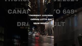 canada lotto 649 draw result thursday 11/01/2024