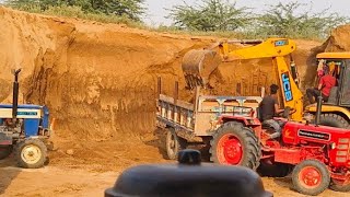 jcb video jcb machine tractor loading Swaraj 735fe tractor echar 215 Mahindra 275 tractor video