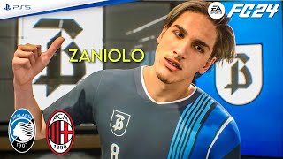 Zaniolo all'Atalanta ⚽️ Atalanta - Milan | Serie A 2024/25 Match Sim FC 24