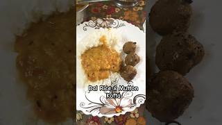 Dal Rice x Mutton Kofta #indianlunch #dalrecipe #dalrice #mutton #kofta #dhabamutton #muttonkheema