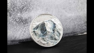 2023 Cook Islands 2 Ounce First Ascent Mount Everest Ultra High Relief Silver Coin