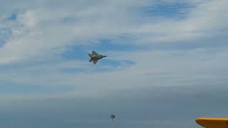 F-22 Raptor Fly-by with Roll at AirVenture Oshkosh 2023