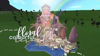 ​​​BLOXBURG: floral colourful resort 100k l tour + speedbuild ♡