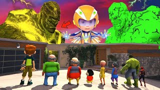 GTA 5 : Motu Patlu & Vir The Robot 🤖 Boy Vs ICE God Fight With Shinchan In GTA 5