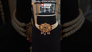 Only 6.5 gram choker necklace with peral #gold #shorts #necklace #choker #trending