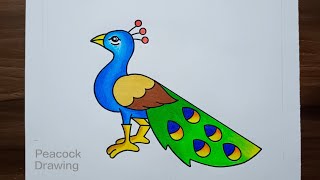 Peacock Drawing / Peacock Drawing Easy Step By Step / How to Draw Peacock / Easy Drawing / Drawing