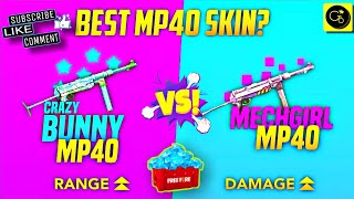 CRAZY BUNNY Mp40 VS MECHANICAL MECHGIRL Mp40 | BEST MP40 SKIN | FREEFIRE | GAMES ONLY 🔥 🔥