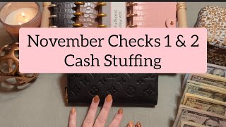 November Checks 1 & 2 | Cash Stuffing | Zero-based Budget