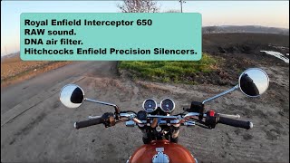 Late afternoon ride in February - Royal Enfield Interceptor 650 RAW sound