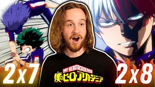 The 1v1 Battles got me hyped🔥 My Hero Academia S2 Ep 7-8 REACTION