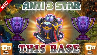 TOP 10 BEST TH15 TROPHY BASE WITH LINK || TH15 TROPHY PUSHING BASE ANTI 3 STAR || BASE UPDATE 2024