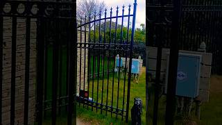 Finishing up the driveway gates and metal fences at an estate #maingates #paintingmetal