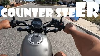 HOW to counter-steer on a motorcycle for beginners