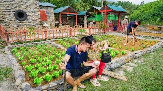 Building Vegetable Beds. Cook a Meal With Wild Vegetables. Cuong Ngan -Live With Nature