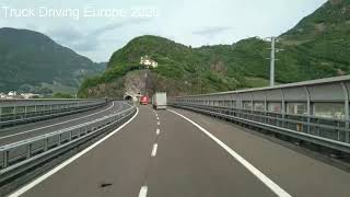 Brennero Highway beautiful european road in Alpi...