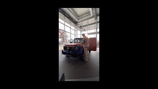 Behind the scenes of Wrapping a G-Wagon in wrapping paper! 🎁 #shorts