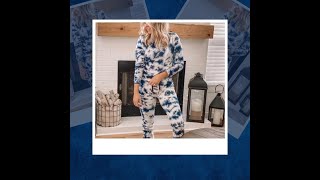 O-neck Tie-dye Tracksuit