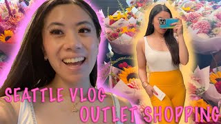 SEATTLE OUTLET LULULEMON SHOPPING CHEAP | PIKE PLACE, FREEMONT TROLL , SNOQUALMIE TOURIST VLOG