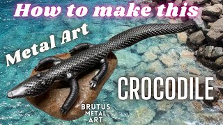 Turning a blunt Wood Rasp into a Metal Crocodile Sculpture - Unique Metalworking Art!