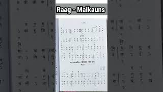 Raag Malkauns Bandish Notation | मुख मोड़ मोड़ मुस्कात जात | तीनताल | Swarlipi