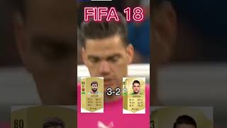 Alisson Vs ederson in every fifa. #shorts