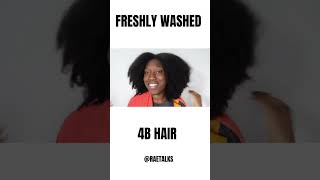 FRESHLY WASHED 4B HAIR #youtubeshorts #naturalhair #4bhair #4bhairtexture