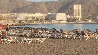 Ultimi raggi di sole sulla playa de Los Cristianos - 8 marzo 2017