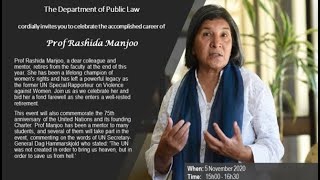 Rashida Manjoo Farewell Seminar 5 November 2020