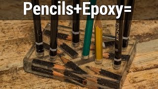 Pencils/Epoxy Pensil Holder | Стойка для карандашей из карандашей