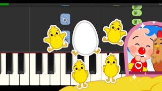 Cinco Pollitos -Clases de Piano - El payaso plim plim -Piano fácil - Plim plim canciones -Easy piano