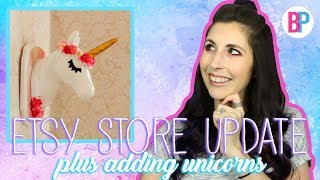 Etsy Store Update | Unicorn Head