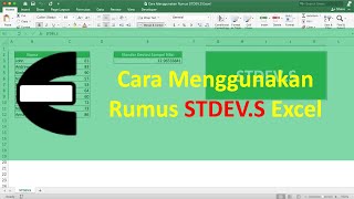 Cara Menggunakan Rumus STDEV.S Excel - Compute Expert