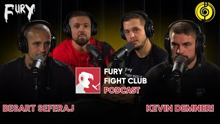 Kevin Demneri dhe Besart Seferaj në një përballje në studio para ndeshjes në Fury Fight Club 3