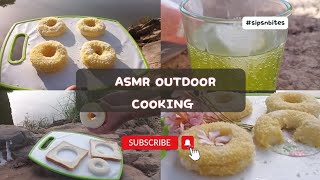 Bread Donuts, Outdoor Cooking | ASMR Video