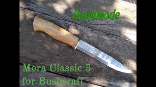 Handmade Mora knife, Bushcraft Knife puukko