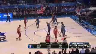 Dwyane Wade BREAKS Kobe Bryant's NOSE @ NBA All-Star Game 2012 (Kevin Durant MVP, 36 Pts)