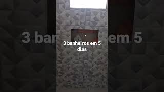 #azulejista #paginação #porcelanato. 3 banheiros em 5 dias.