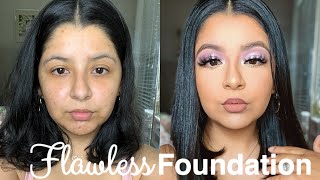 MY CURRENT FLAWLESS FULL COVERAGE  FOUNDATION ROUTINE | ZOEY